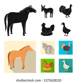 Vector design of breeding and kitchen  icon. Set of breeding and organic  vector icon for stock.