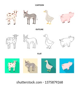 Vector design of breeding and kitchen  icon. Set of breeding and organic  stock vector illustration.