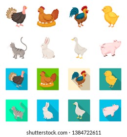 Vector design of breeding and kitchen  icon. Set of breeding and organic  vector icon for stock.