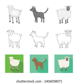 Vector design of breeding and kitchen  icon. Set of breeding and organic  stock symbol for web.