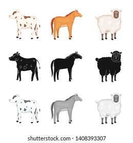 Vector design of breeding and kitchen  icon. Collection of breeding and organic  stock vector illustration.