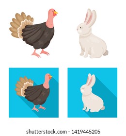Vector design of breeding and kitchen  icon. Set of breeding and organic  stock symbol for web.