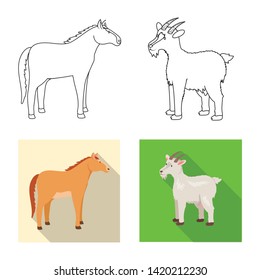Vector design of breeding and kitchen  icon. Set of breeding and organic  stock symbol for web.