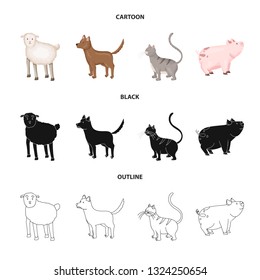 Vector design of breeding and kitchen  logo. Set of breeding and organic  vector icon for stock.