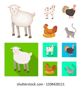 Vector design of breeding and kitchen  logo. Collection of breeding and organic  stock symbol for web.