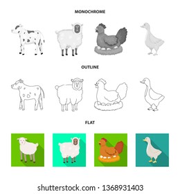 Vector design of breeding and kitchen  logo. Set of breeding and organic  stock symbol for web.