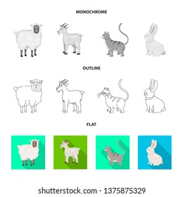 Vector design of breeding and kitchen  logo. Collection of breeding and organic  vector icon for stock.