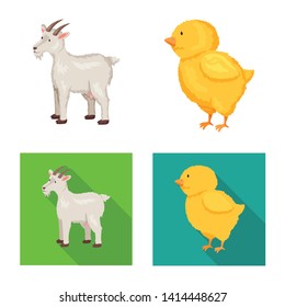 Vector design of breeding and kitchen  logo. Collection of breeding and organic  stock symbol for web.
