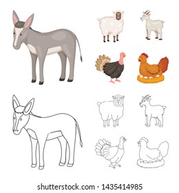 Vector design of breeding and kitchen logo. Collection of breeding and organic stock symbol for web.