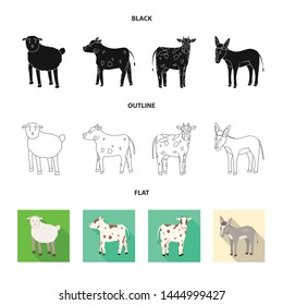Vector design of breeding and kitchen logo. Set of breeding and organic stock vector illustration.