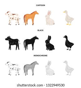 Vector design of breeding and kitchen  sign. Collection of breeding and organic  vector icon for stock.