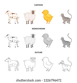 Vector design of breeding and kitchen  sign. Set of breeding and organic  stock vector illustration.
