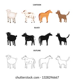 Vector design of breeding and kitchen  sign. Set of breeding and organic  stock vector illustration.