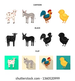 Vector design of breeding and kitchen  sign. Set of breeding and organic  vector icon for stock.