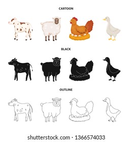 Vector design of breeding and kitchen  sign. Collection of breeding and organic  stock symbol for web.