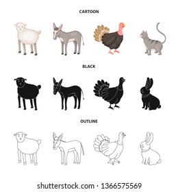 Vector design of breeding and kitchen  sign. Set of breeding and organic  vector icon for stock.