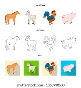 Vector design of breeding and kitchen  sign. Collection of breeding and organic  stock vector illustration.