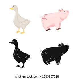 Vector design of breeding and kitchen  sign. Set of breeding and organic  stock symbol for web.