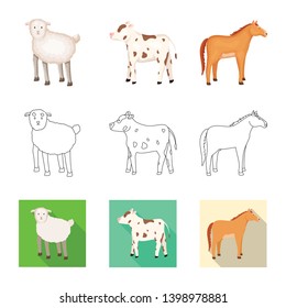 Vector design of breeding and kitchen  sign. Collection of breeding and organic  stock symbol for web.