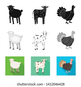 Vector design of breeding and kitchen  sign. Set of breeding and organic  stock symbol for web.