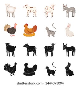 Vector design of breeding and kitchen sign. Collection of breeding and organic vector icon for stock.