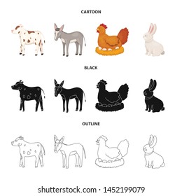 Vector design of breeding and kitchen sign. Collection of breeding and organic stock symbol for web.