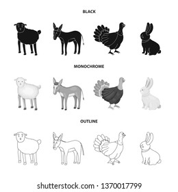 Vector design of breeding and kitchen  symbol. Collection of breeding and organic  stock vector illustration.