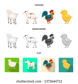 Vector design of breeding and kitchen  symbol. Collection of breeding and organic  vector icon for stock.