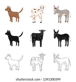 Vector design of breeding and kitchen  symbol. Set of breeding and organic  vector icon for stock.