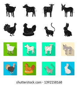Vector design of breeding and kitchen  symbol. Collection of breeding and organic  stock vector illustration.