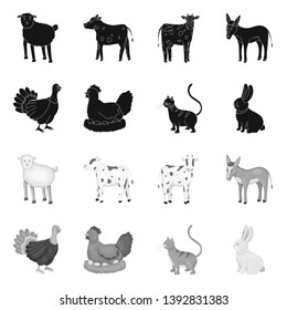 Vector design of breeding and kitchen  symbol. Set of breeding and organic  stock symbol for web.
