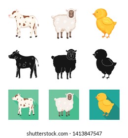 Vector design of breeding and kitchen  symbol. Collection of breeding and organic  stock vector illustration.