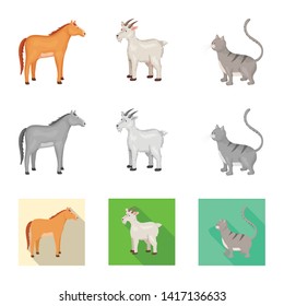 Vector design of breeding and kitchen  symbol. Collection of breeding and organic  stock symbol for web.