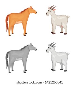 Vector design of breeding and kitchen  symbol. Collection of breeding and organic  vector icon for stock.