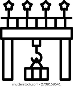 Design de vetor ponte ícone de guindaste