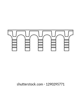 Vector design of bridgework and bridge icon. Set of bridgework and landmark stock vector illustration.