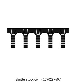 Vector design of bridgework and bridge logo. Set of bridgework and landmark stock vector illustration.