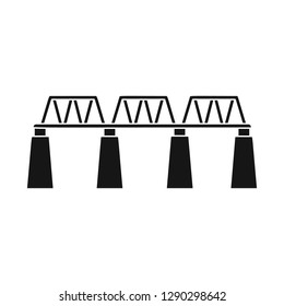 Vector design of bridgework and bridge logo. Collection of bridgework and landmark stock vector illustration.