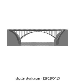 Vector design of bridgework and bridge symbol. Set of bridgework and landmark stock symbol for web.