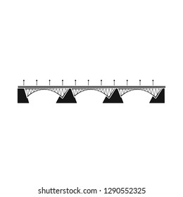 Vector design of bridgework and bridge symbol. Collection of bridgework and landmark vector icon for stock.