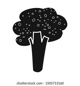 Vector design of broccoli and heart symbol. Graphic of broccoli and freshness vector icon for stock.