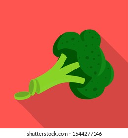 Vector design of broccoli and product sign. Graphic of broccoli and crop stock vector illustration.