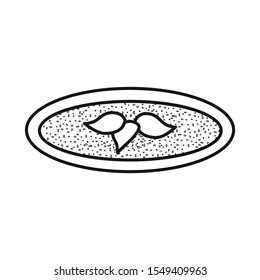 Vector design of broccoli and soup symbol. Graphic of broccoli and cream stock vector illustration.