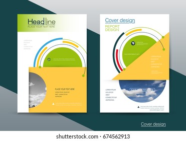 Vector design brochure flyer, business annual report. flier, leaflet, pamphlet brochure. Layout template in A4 size