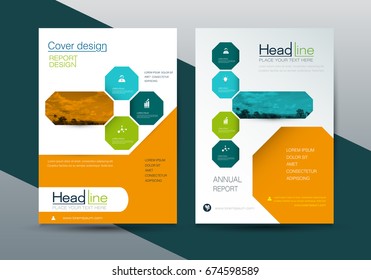 Vector design brochure flyer, business annual report. flier, leaflet, pamphlet brochure. Layout template in A4 size