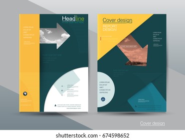 Vector design brochure flyer, business annual report. flier, leaflet, pamphlet brochure. Layout template in A4 size