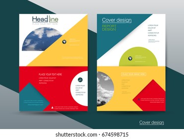 Vector design brochure flyer, business annual report. flier, leaflet, pamphlet brochure. Layout template in A4 size