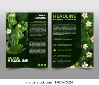 diseño vectorial para plantilla de folleto , Informe anual, revista, afiche, presentación corporativa, portafolio, volante, infografía, diseño moderno con color verde , Ilustración fácil de usar y editable 