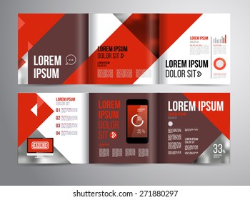 Plantilla de folleto de diseño de vectores con estadísticas e infografía para volante o presentación de negocios. Diseño de tendencias.