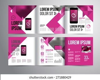 Vector design brochure template with statistic and infographic for business flyer or presentation. Trend design.